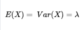 Mean and Variance of Poisson Distribution